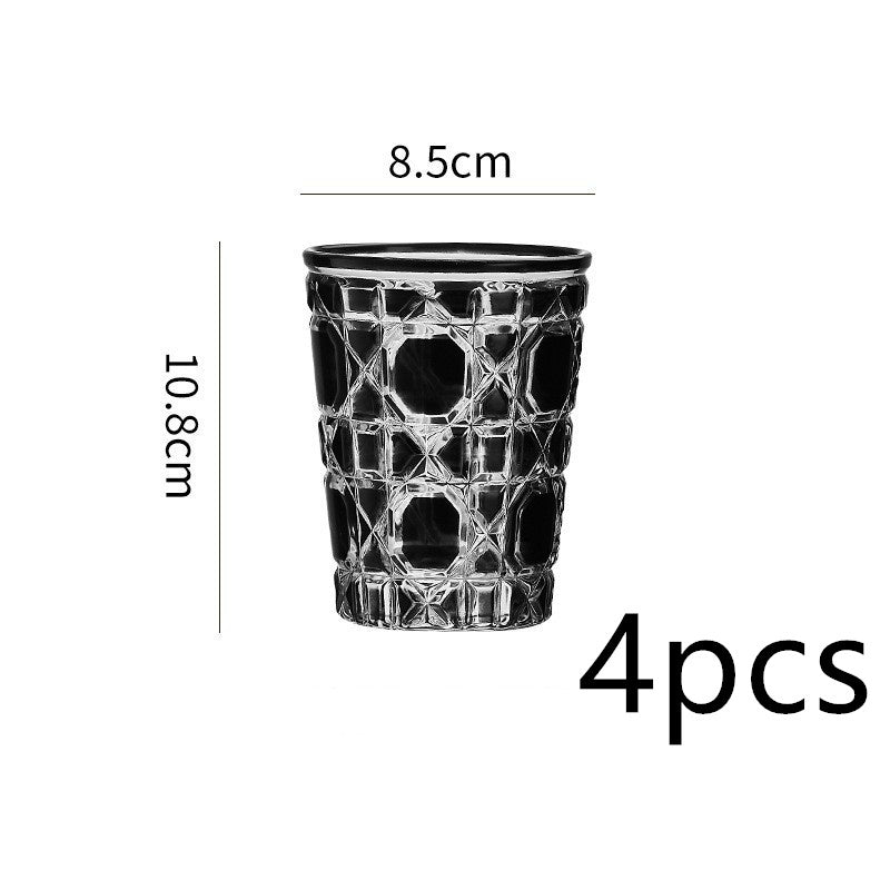 Creative Light Luxury Color Checkered Whisky Cup - Grand Goldman