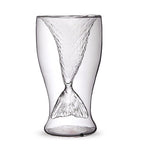 Creative Mermaid Glass Cup Double Wine Glass for Whiskey Brandy Vodka Cocktail Beer Wine Juice - Grand Goldman