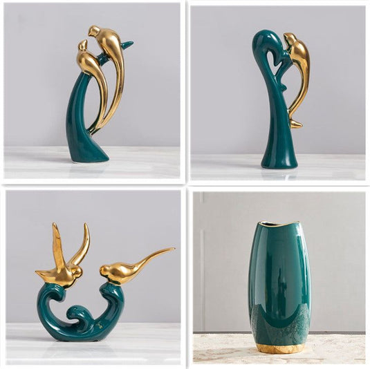 Creative Modern Minimalist Ceramic Flower Vase - Grand Goldman