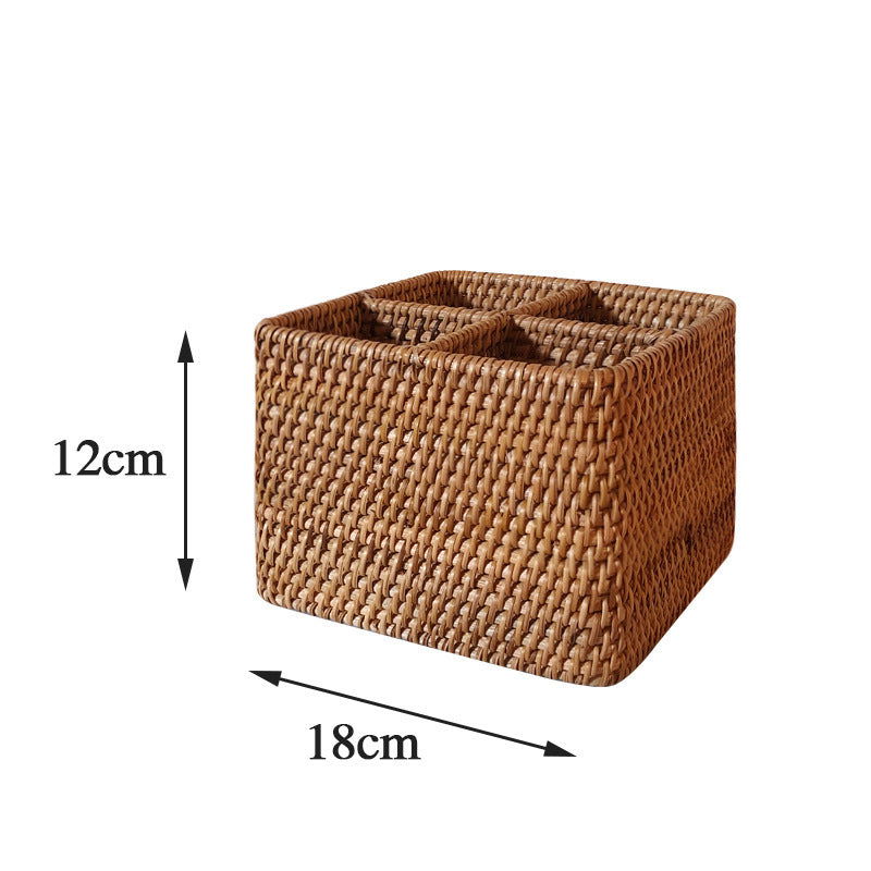 Creative Multifunctional Storage Box With Rattan Handmade Storage Basket - Grand Goldman