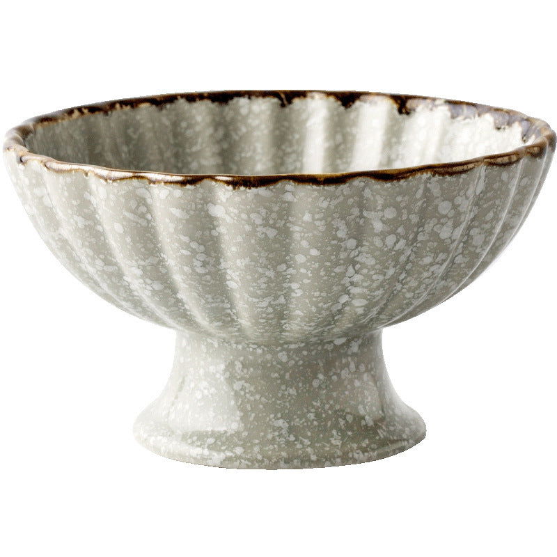 Creative Personality Japanese Retro Ceramic High-footed Bowl - Grand Goldman