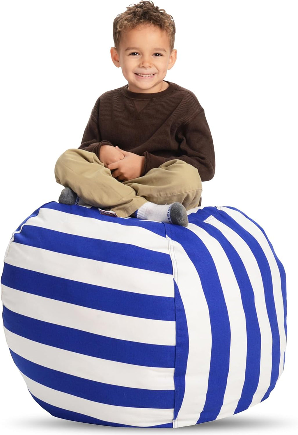 Creative QT Stuff ’n Sit Extra Large 38’’ Bean Bag Storage Cover for Stuffed Animals & Toys, Giant Beanbag Chair for Plush, Toddler & Kids Rooms Bedroom Organizer for Christmas, Purple Unicorn - Grand Goldman