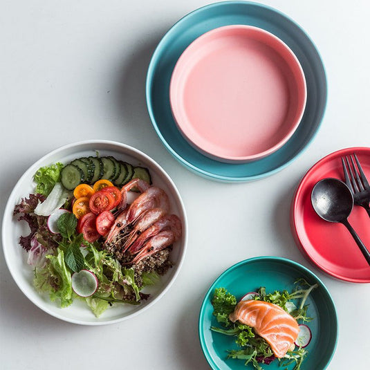 Creative Salad Ceramic Plate For Household Tableware - Grand Goldman