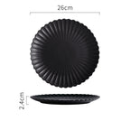 Creative Simple Solid-color Ceramic Plate Fruit Cake Plate Round Beef Steak Western Plate - Grand Goldman