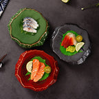 Creative Stone Pattern Ceramic Plate Cuisine Sashimi Plate - Grand Goldman
