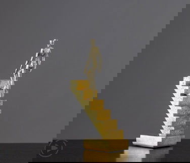 Creative Thinker Statue Resin Doll Retro Character Sculpture Office Home Desktop - Grand Goldman