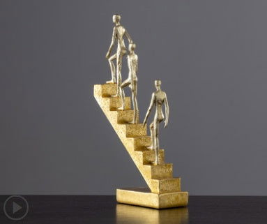 Creative Thinker Statue Resin Doll Retro Character Sculpture Office Home Desktop - Grand Goldman