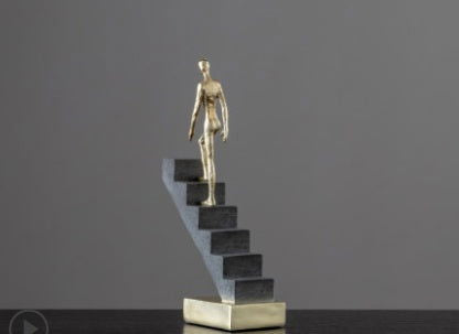 Creative Thinker Statue Resin Doll Retro Character Sculpture Office Home Desktop - Grand Goldman