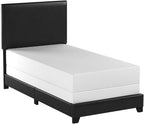 Crown Mark Erin Upholstered Panel Bed in Black, Full - Grand Goldman