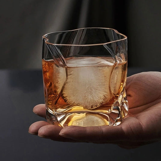 Crumpled Paper Whiskey Glass - Grand Goldman