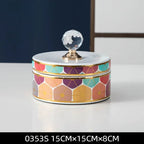Crystal Ball Jewelry Box Ceramic Storage Jar Desktop Storage Organization Box Porcelain Decorative Tank Home Decoration - Grand Goldman