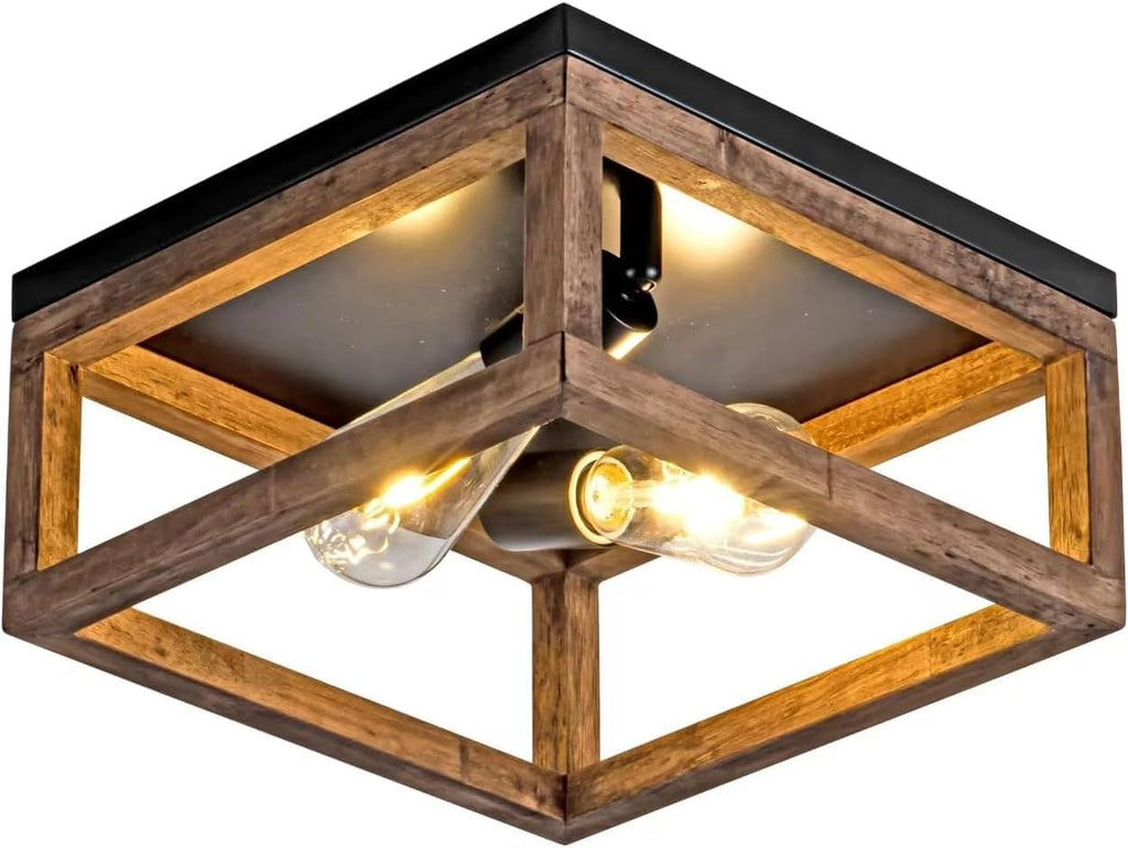 Crystal Ceiling Light Fixture, Modern Semi Flush Mount Ceiling Light,Crystal Chandelier for Kitchen Bedroom Bathroom Entryway Black (Bulb Included) - Grand Goldman