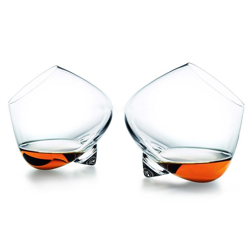 Crystal Wine Glass Cup Wide Belly Whiskey Glass Drinking Tumbler Cocktail Wine Glass - Grand Goldman