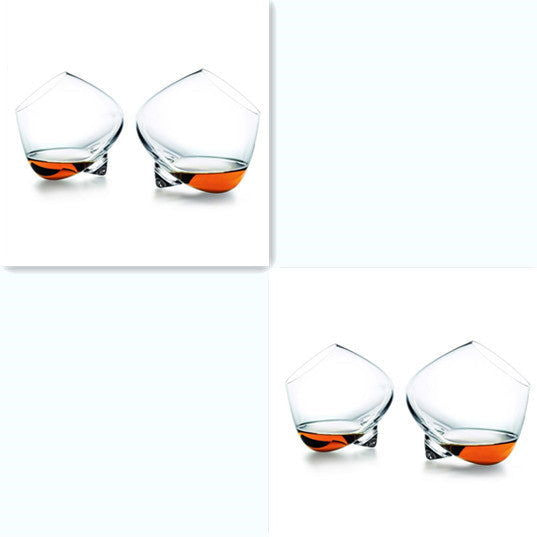Crystal Wine Glass Cup Wide Belly Whiskey Glass Drinking Tumbler Cocktail Wine Glass - Grand Goldman