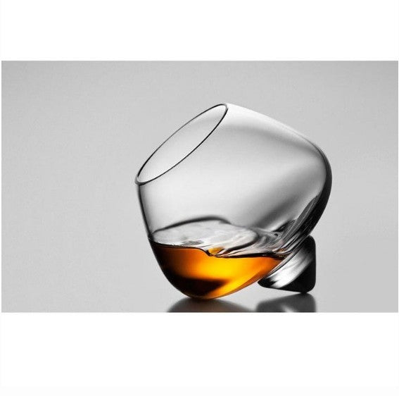 Crystal Wine Glass Cup Wide Belly Whiskey Glass Drinking Tumbler Cocktail Wine Glass - Grand Goldman