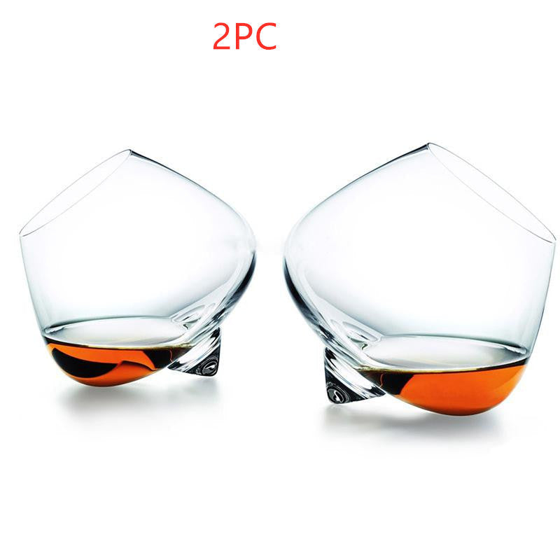 Crystal Wine Glass Cup Wide Belly Whiskey Glass Drinking Tumbler Cocktail Wine Glass - Grand Goldman