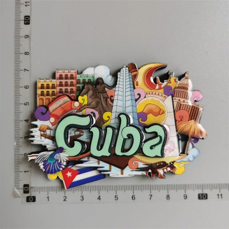 Cuba  SriLanka Mexico Turkey India Italy Netherlands Puerto Rico Malaysia Mauritius USA Philippines Magnetic Wood Fridge sticker - Grand Goldman