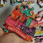 Cuba  SriLanka Mexico Turkey India Italy Netherlands Puerto Rico Malaysia Mauritius USA Philippines Magnetic Wood Fridge sticker - Grand Goldman