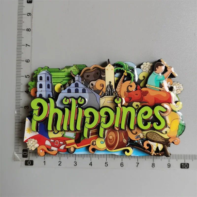 Cuba  SriLanka Mexico Turkey India Italy Netherlands Puerto Rico Malaysia Mauritius USA Philippines Magnetic Wood Fridge sticker - Grand Goldman