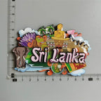 Cuba  SriLanka Mexico Turkey India Italy Netherlands Puerto Rico Malaysia Mauritius USA Philippines Magnetic Wood Fridge sticker - Grand Goldman