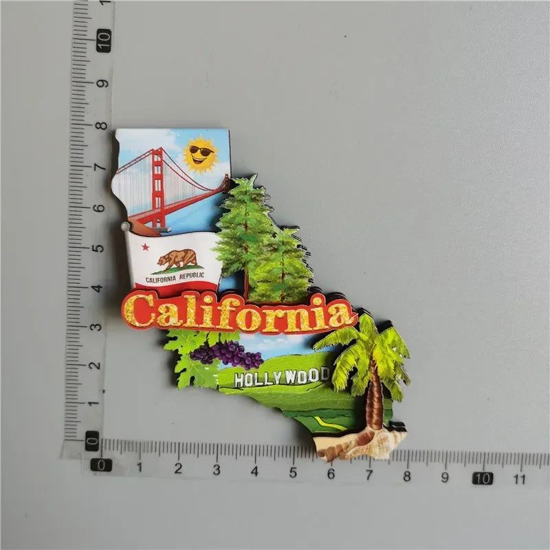 Cuba  SriLanka Mexico Turkey India Italy Netherlands Puerto Rico Malaysia Mauritius USA Philippines Magnetic Wood Fridge sticker - Grand Goldman