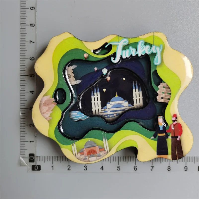 Cuba  SriLanka Mexico Turkey India Italy Netherlands Puerto Rico Malaysia Mauritius USA Philippines Magnetic Wood Fridge sticker - Grand Goldman