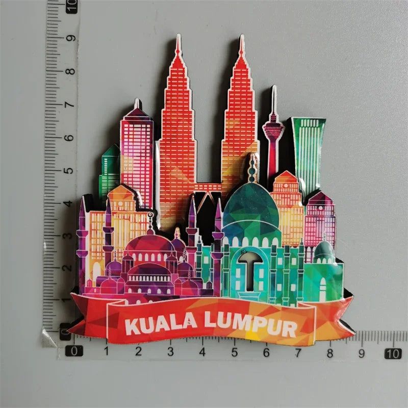 Cuba  SriLanka Mexico Turkey India Italy Netherlands Puerto Rico Malaysia Mauritius USA Philippines Magnetic Wood Fridge sticker - Grand Goldman