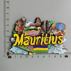 Cuba  SriLanka Mexico Turkey India Italy Netherlands Puerto Rico Malaysia Mauritius USA Philippines Magnetic Wood Fridge sticker - Grand Goldman
