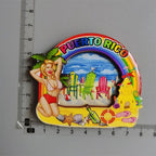 Cuba  SriLanka Mexico Turkey India Italy Netherlands Puerto Rico Malaysia Mauritius USA Philippines Magnetic Wood Fridge sticker - Grand Goldman