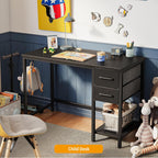 CubiCubi Computer Desk with 2 Drawers, 40 Inch Small Home Office Desk Study Writing Table, Rustic Brown - Grand Goldman