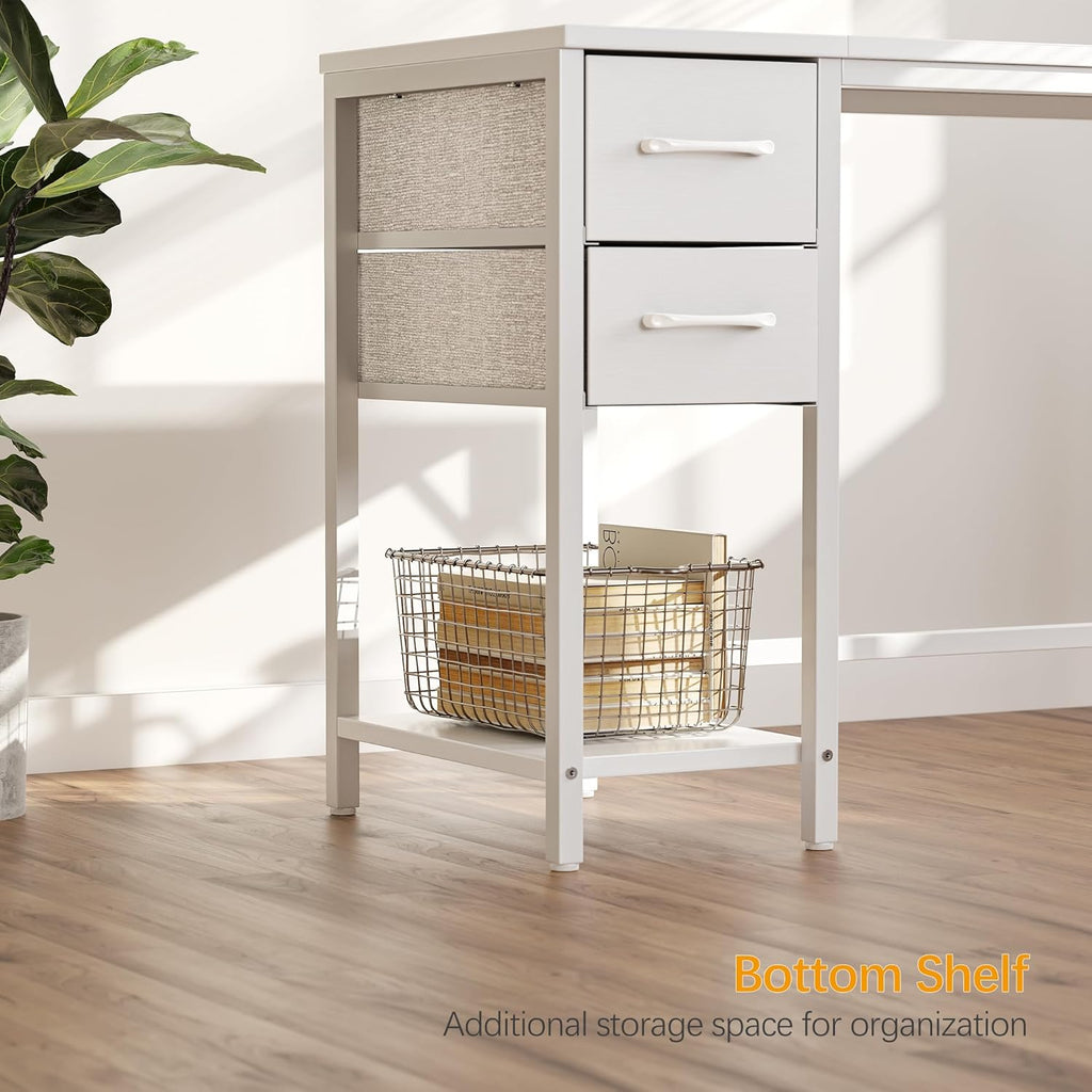 CubiCubi Computer Desk with 2 Drawers, 40 Inch Small Home Office Desk Study Writing Table, Rustic Brown - Grand Goldman