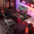CubiCubi Gaming Desk 32 Inch PC Computer Desk, Home Office Desk Table Gamer Workstation, Simple Game Table, Black - Grand Goldman