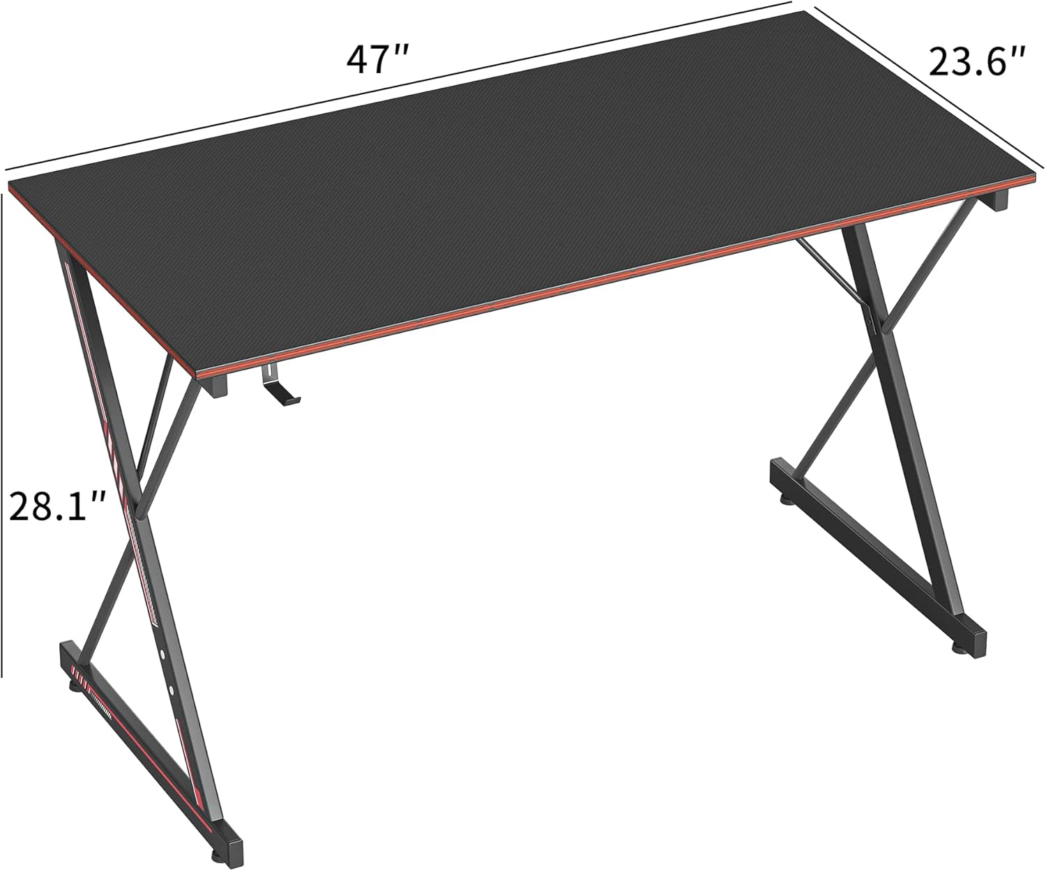 CubiCubi Gaming Desk 32 Inch PC Computer Desk, Home Office Desk Table Gamer Workstation, Simple Game Table, Black - Grand Goldman