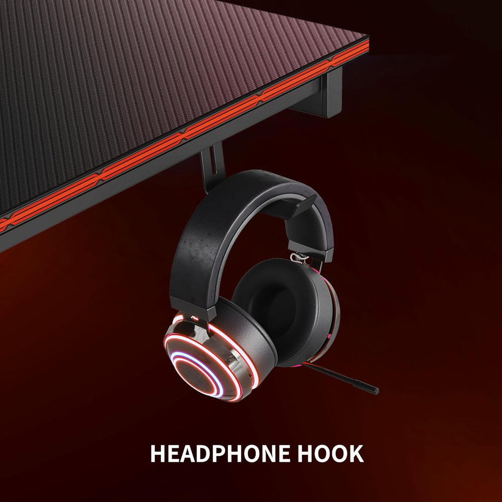 CubiCubi Gaming Desk 32 Inch PC Computer Desk, Home Office Desk Table Gamer Workstation, Simple Game Table, Black - Grand Goldman