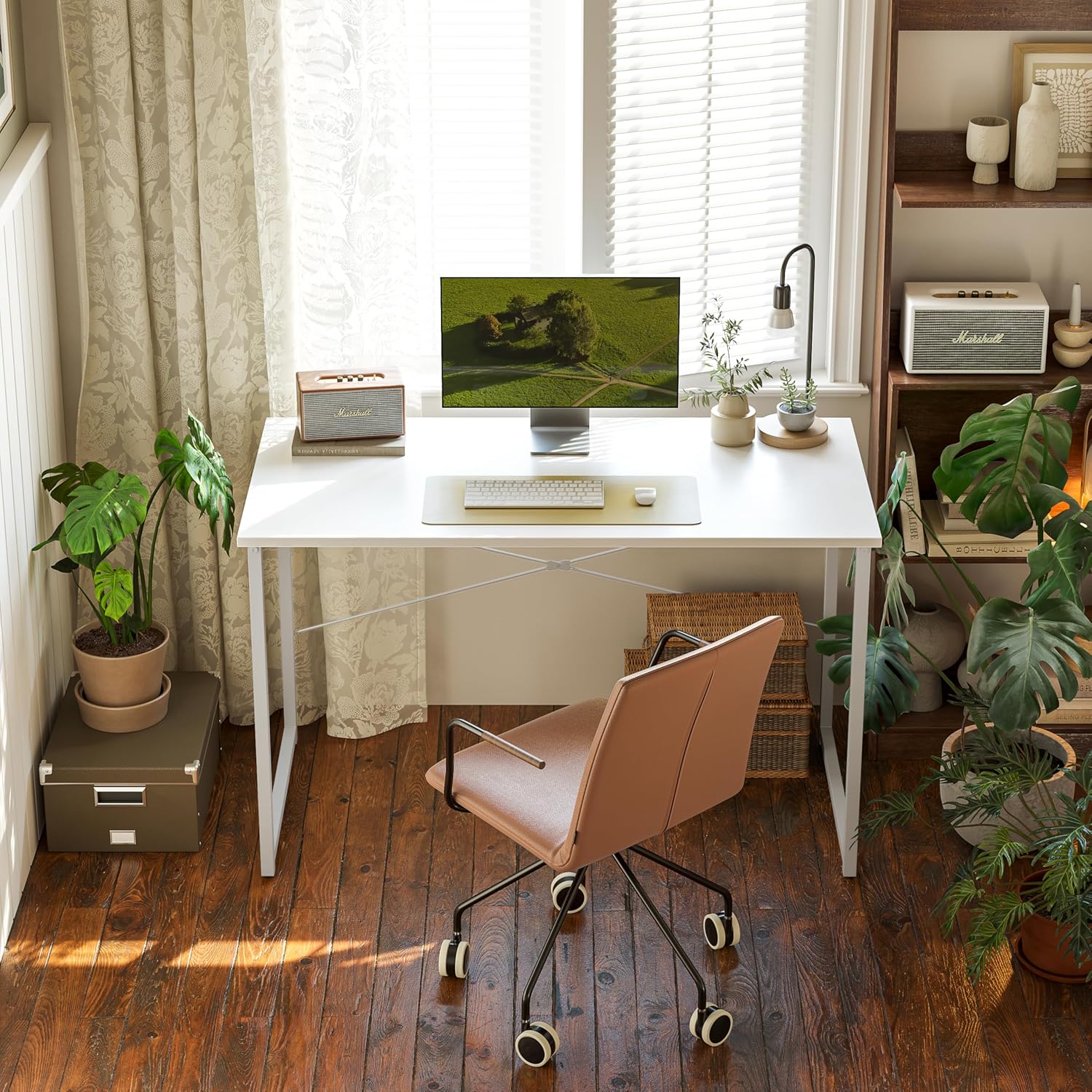 Cubiker Small Computer Desk, 32 inch Home Office Kids Desk for Bedroom and Small Spaces, Modern Simple Cheap Table for Studying, Writing, Working, Black - Grand Goldman