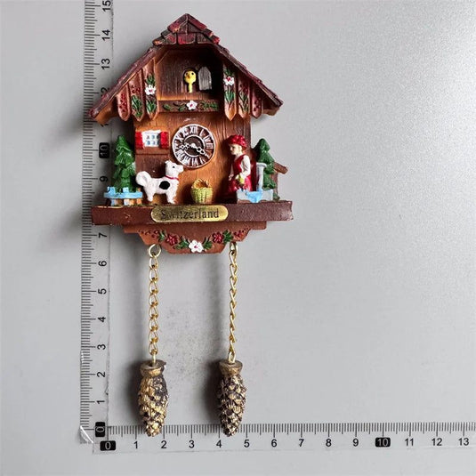 Cuckoo Clock Refrigerator Stickers Swiss Switzerland Alsace France Germany Austria Fridge Magnets tourist Souvenir - Grand Goldman