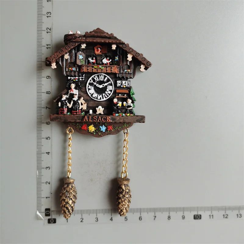 Cuckoo Clock Refrigerator Stickers Swiss Switzerland Alsace France Germany Austria Fridge Magnets tourist Souvenir - Grand Goldman