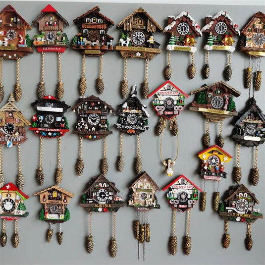 Cuckoo Clock Refrigerator Stickers Swiss Switzerland Alsace France Germany Austria Fridge Magnets tourist Souvenir - Grand Goldman