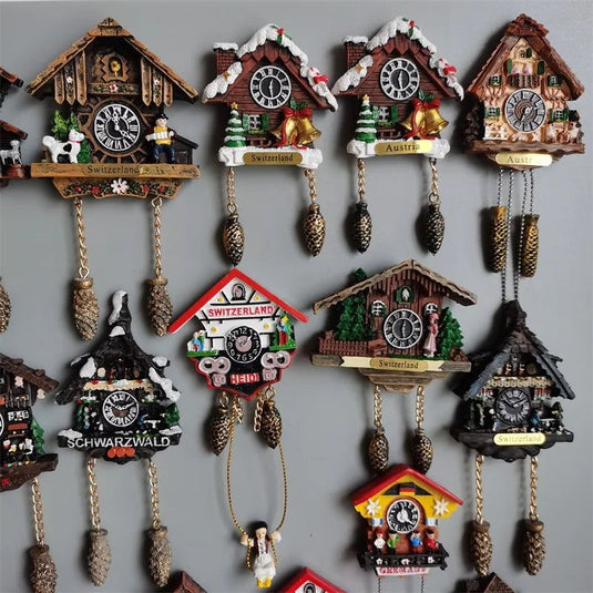 Cuckoo Clock Refrigerator Stickers Swiss Switzerland Alsace France Germany Austria Fridge Magnets tourist Souvenir - Grand Goldman