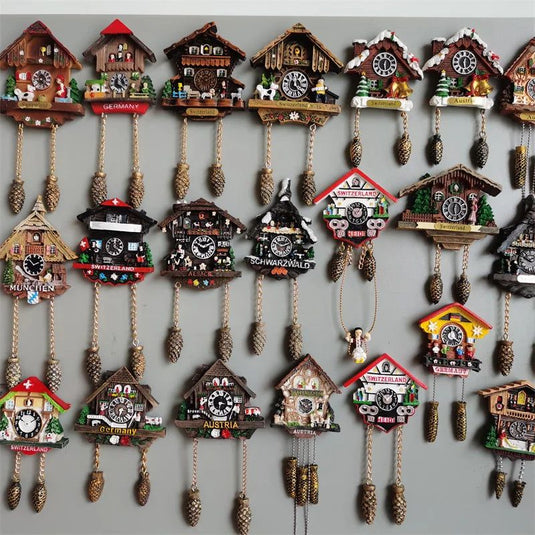 Cuckoo Clock Refrigerator Stickers Swiss Switzerland Alsace France Germany Austria Fridge Magnets tourist Souvenir - Grand Goldman