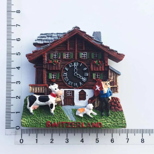 Cuckoo Clock Refrigerator Stickers Swiss Switzerland Alsace France Germany Austria Fridge Magnets tourist Souvenir - Grand Goldman