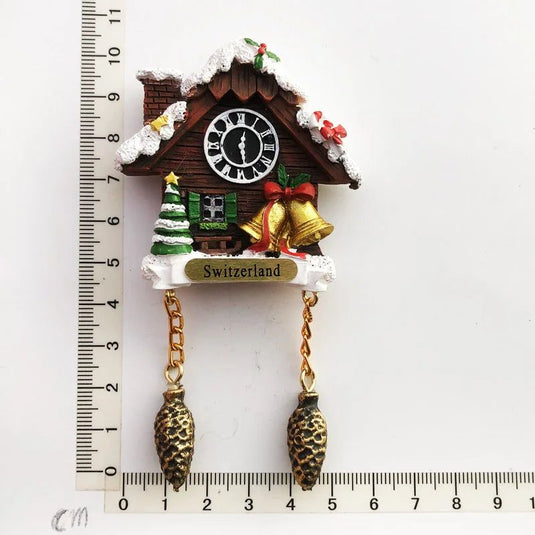 Cuckoo Clock Refrigerator Stickers Swiss Switzerland Alsace France Germany Austria Fridge Magnets tourist Souvenir - Grand Goldman