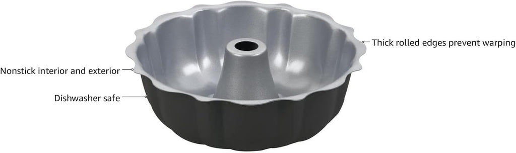 Cuisinart Chef's Classic Nonstick Bakeware 9-1/2-Inch Fluted Cake Pan,Silver - Grand Goldman