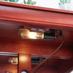 Curio Cabinet 71" Lighted Glass Display Cabinet, Display Curio Cabinet with Adjustable Glass Shelves Vintage, China Cabinet Light Bulb Included, Curio Storage Cabinet & 6 Shelves(Dark Oak) - Grand Goldman