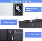 Curio Cabinet Glass Display Cabinet with Glass Door & 4 Adjustable Shelves, 71" Tall Metal Storage Cabinet,Freestanding Black Bookshelf Bookcase Liquor Cabinet for Home Living Room Pantry - Grand Goldman