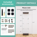 Curio Cabinet Glass Display Case for Collectibles with Door, 4 Display Shelves Showcase, 64.2”Hx16.9''Lx 14.6''W Black - Grand Goldman