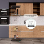 Curio Cabinet Glass Display Case for Collectibles with Door, 4 Display Shelves Showcase, 64.2”Hx16.9''Lx 14.6''W Black - Grand Goldman