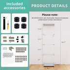 Curio Cabinet Glass Display Case for Collectibles with Door, 4 Display Shelves Showcase, 64.2”Hx16.9''Lx 14.6''W Black - Grand Goldman