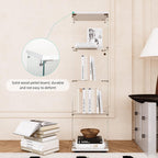 Curio Cabinet Glass Display Case for Collectibles with Door, 4 Display Shelves Showcase, 64.2”Hx16.9''Lx 14.6''W Black - Grand Goldman