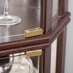 Curio Corner Cabinet, Lighted Glass Display Cabinet, Tempered Glass Door and Shelve, Wood Corner China Cabinet Inclued Bulb, Curio Cabinet Rack for Living Room (White, 16.5" L 16.5" W 70" H) - Grand Goldman